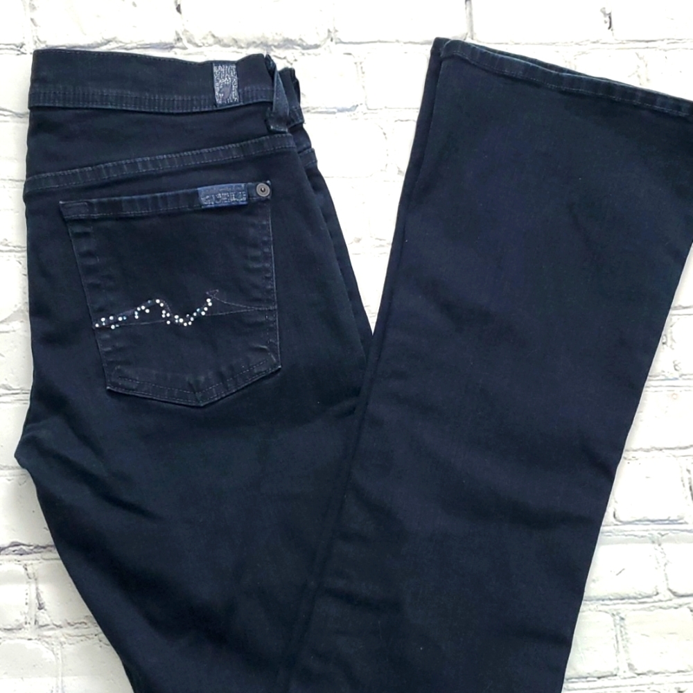 7 for All Mankind Rocker Flare Dark Color Jeans  (Size 27)